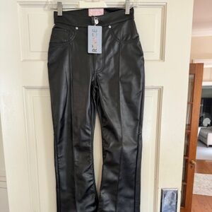 Revice Venus Flares Supernova Faux Leather Pants, 27